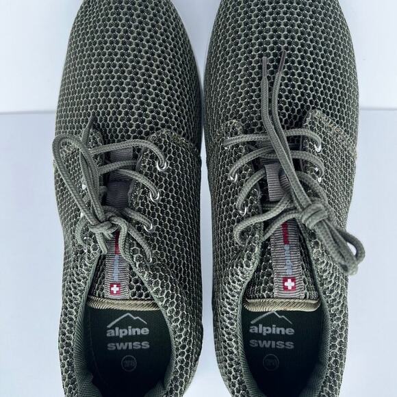 ALPINE SWISS Fashion sneakers, lace up, green, men's size 12 M, NIB - Picture 1 of 7